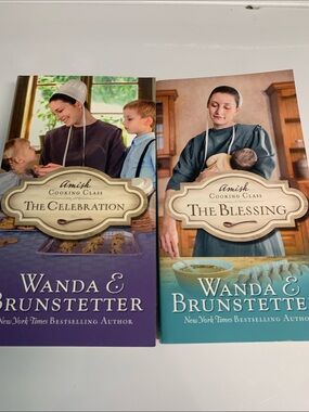 Amish cooking class book lot by Wanda e brunsetter lot of book 2 and 3 in series